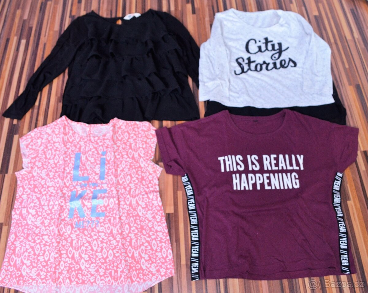 trička vel. 128-134, 158 9-13 let - 4