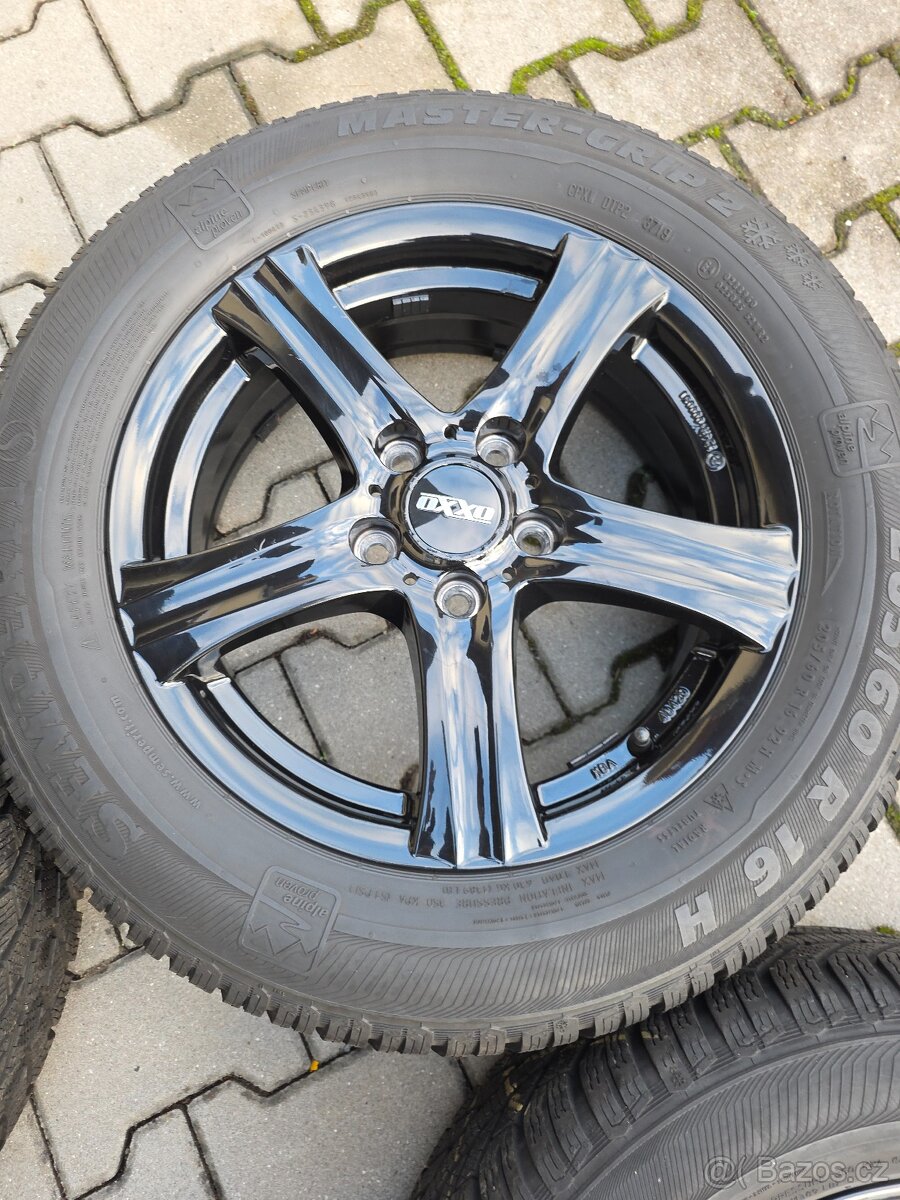 Alu kola Oxxo 5x112 Zimní semperit 205/60/16 černé - 4