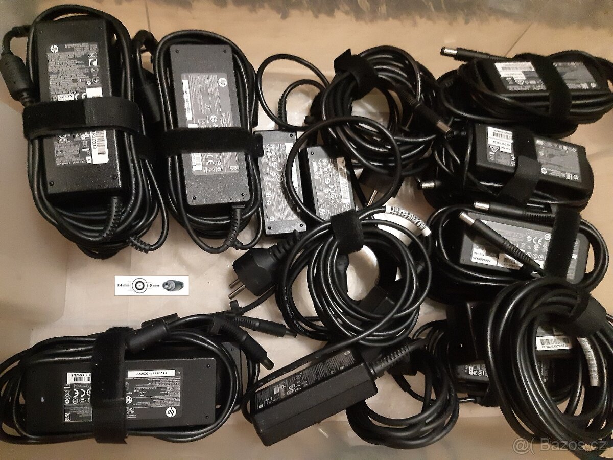 10+1 nabíječka zdroj adaptér HP 65w 7,4mm x 5mm - 4
