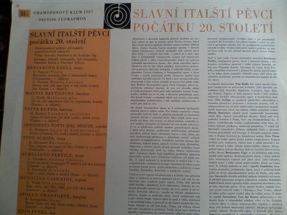 LP vydavatelství Supraphon - 4