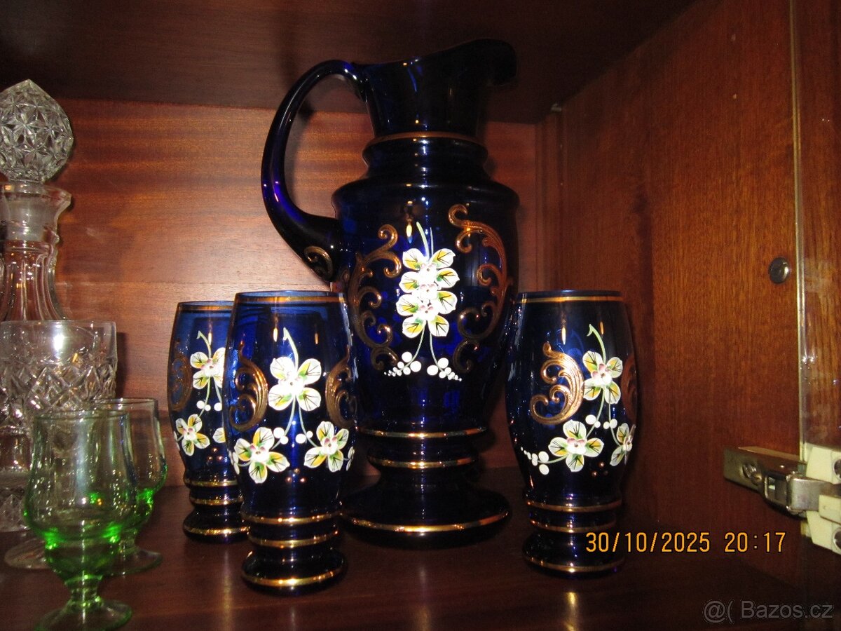 sada z Novoborského skla (džbánek + 6sklenic) - 4