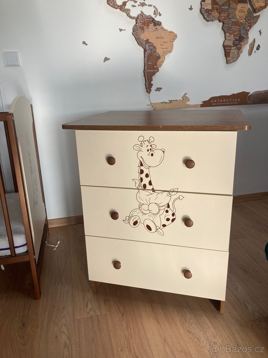 Detska postylka s komodou a prebalovacim pultem - 4