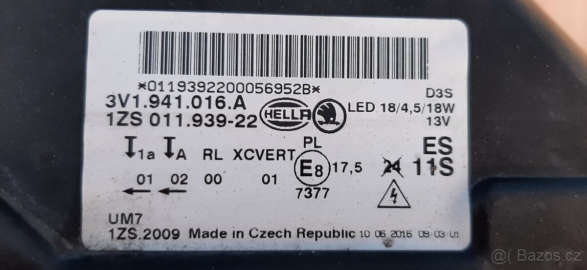 PP SVĚTLO XENON ŠKODA SUPERB III - 4