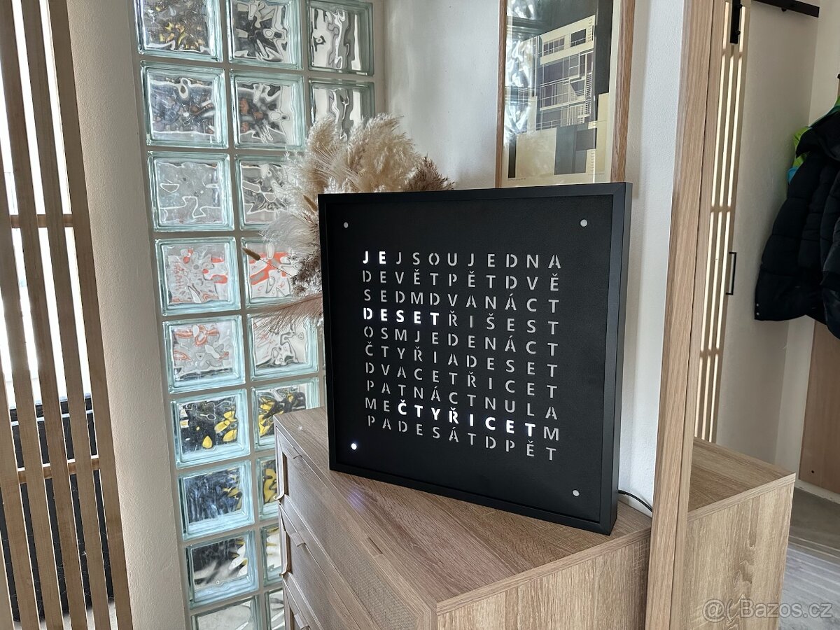Slovní hodiny (word clock) velké - 4