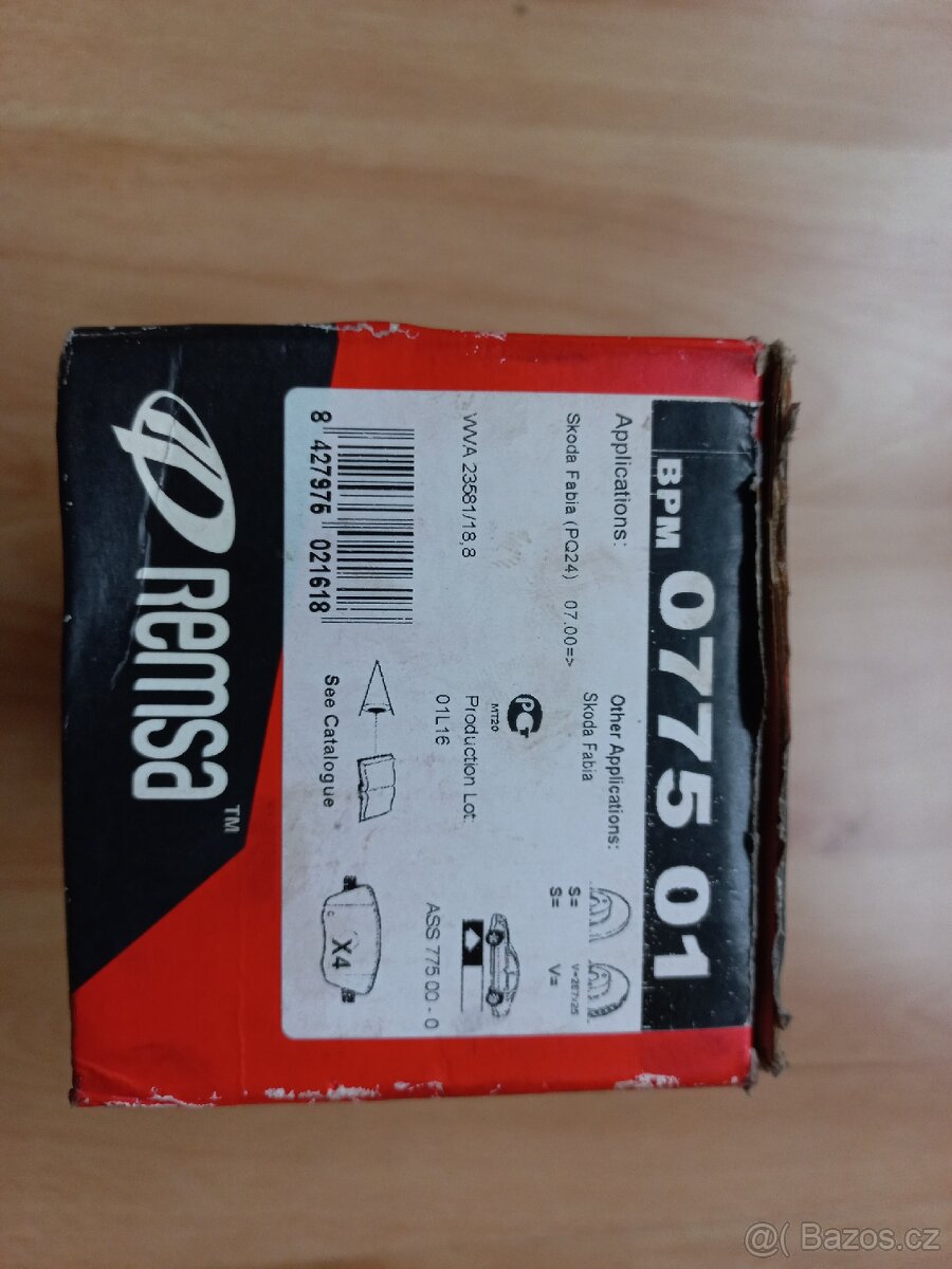 Přední brzdové destičky REMSA 077501 Fabia, Polo, Cordoba - 4