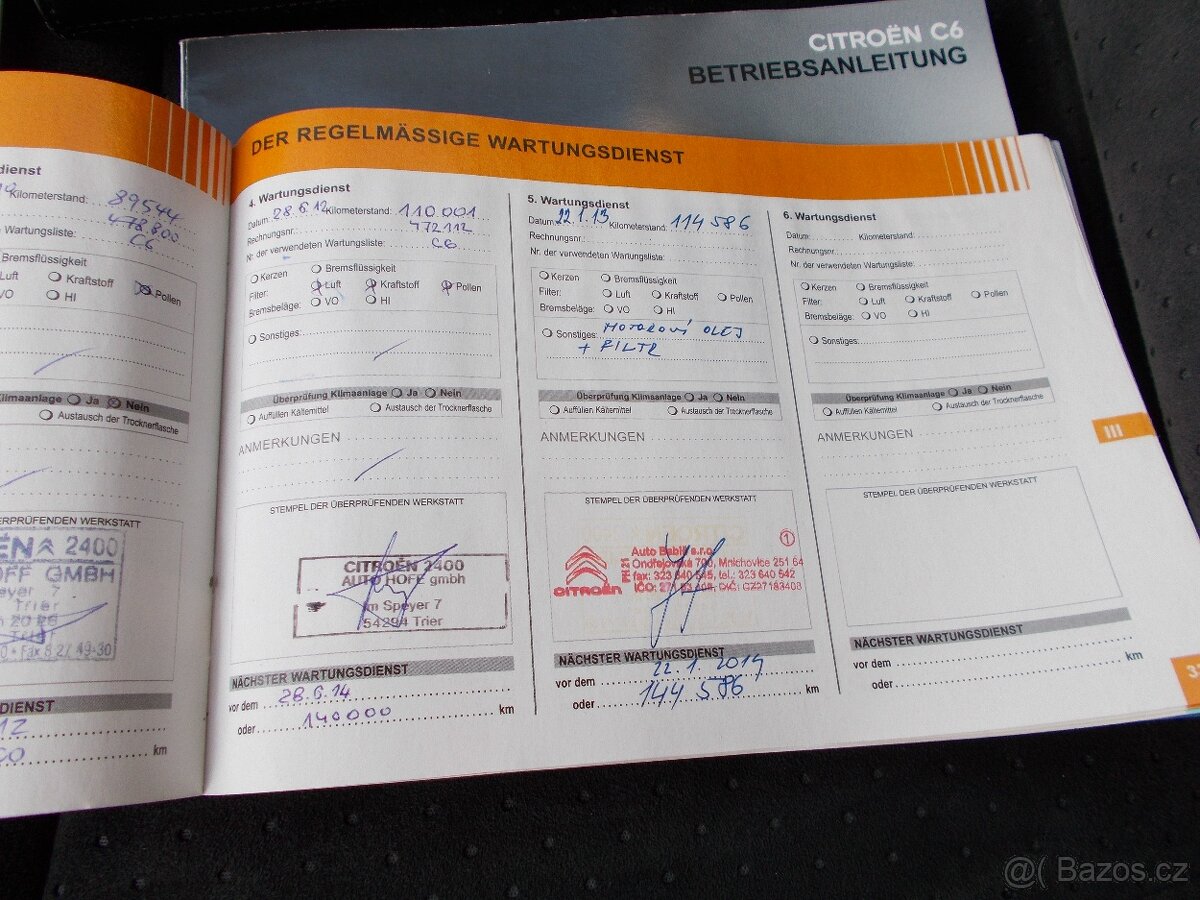 CITROEN C6 2,2HDi125kw,ALU 17,rv 2008,ODP DPH21% - 4