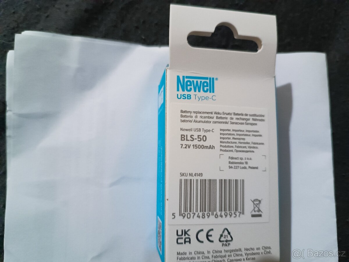 Baterie OM System Newell bls-50 usb-c - 4