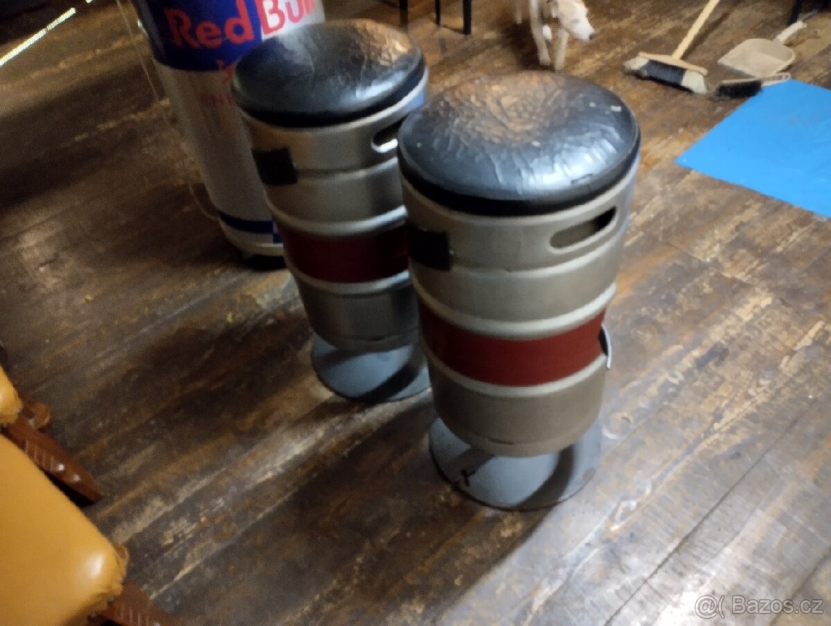 Barové židle ze sudu na pivo. - 4