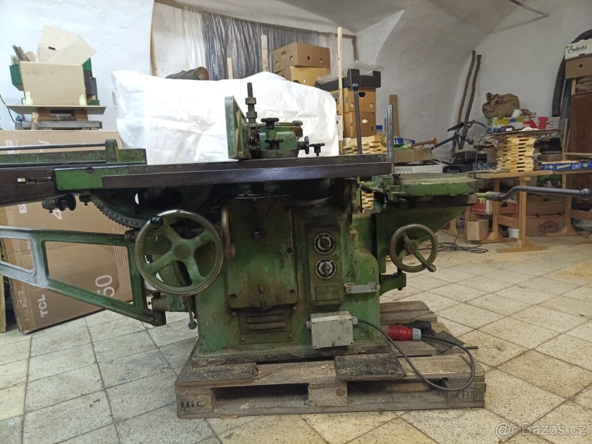 Trojkombinace BAUERLE – litinová pila / frézka / dlabačka - 4