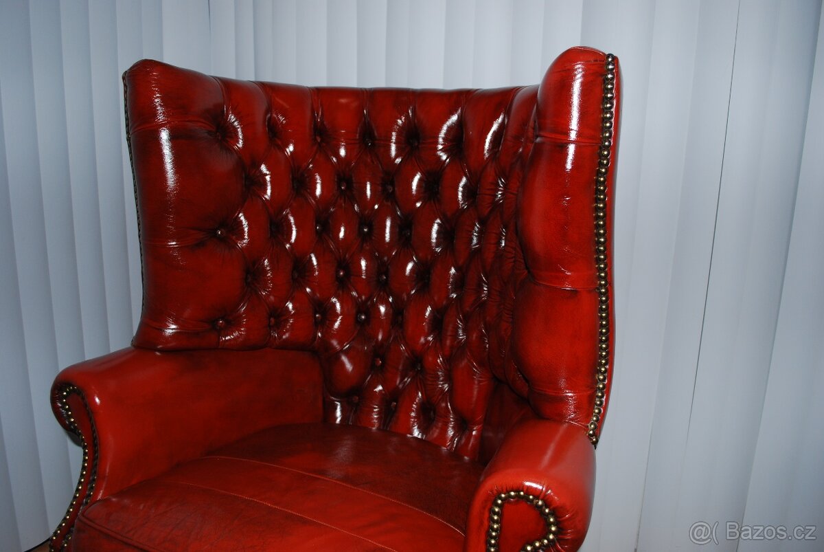 CHESTERFIELD BARREL BACK CHAIR - 4