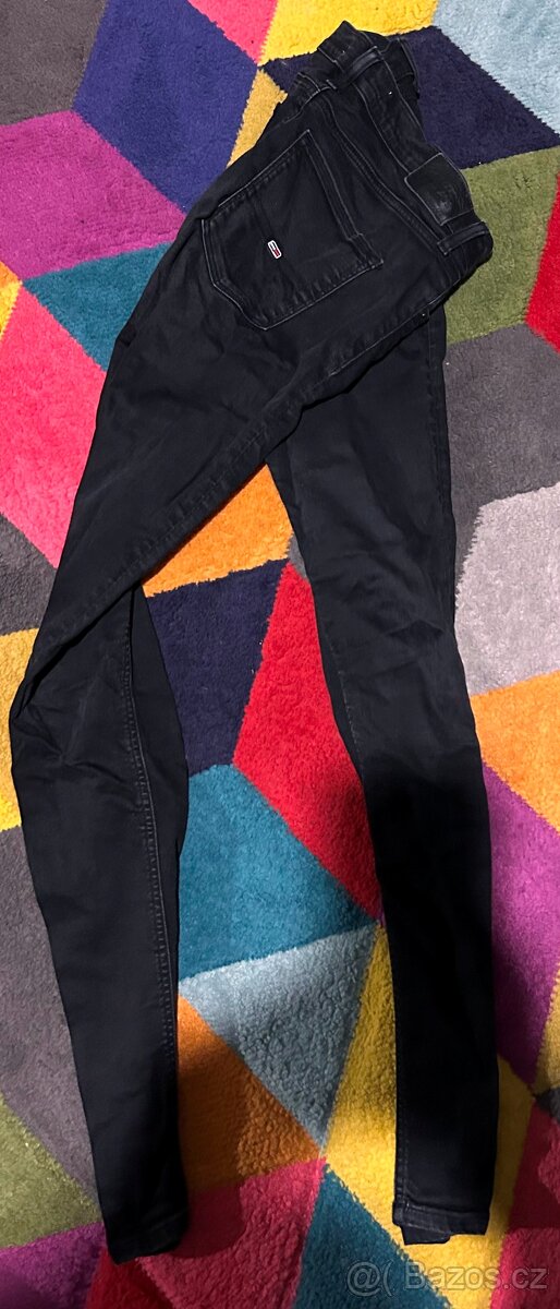 TOMMY HILFIGER BLACK SLIM JEANS STREČOVÉ W 30 L 34 🤩 - 4