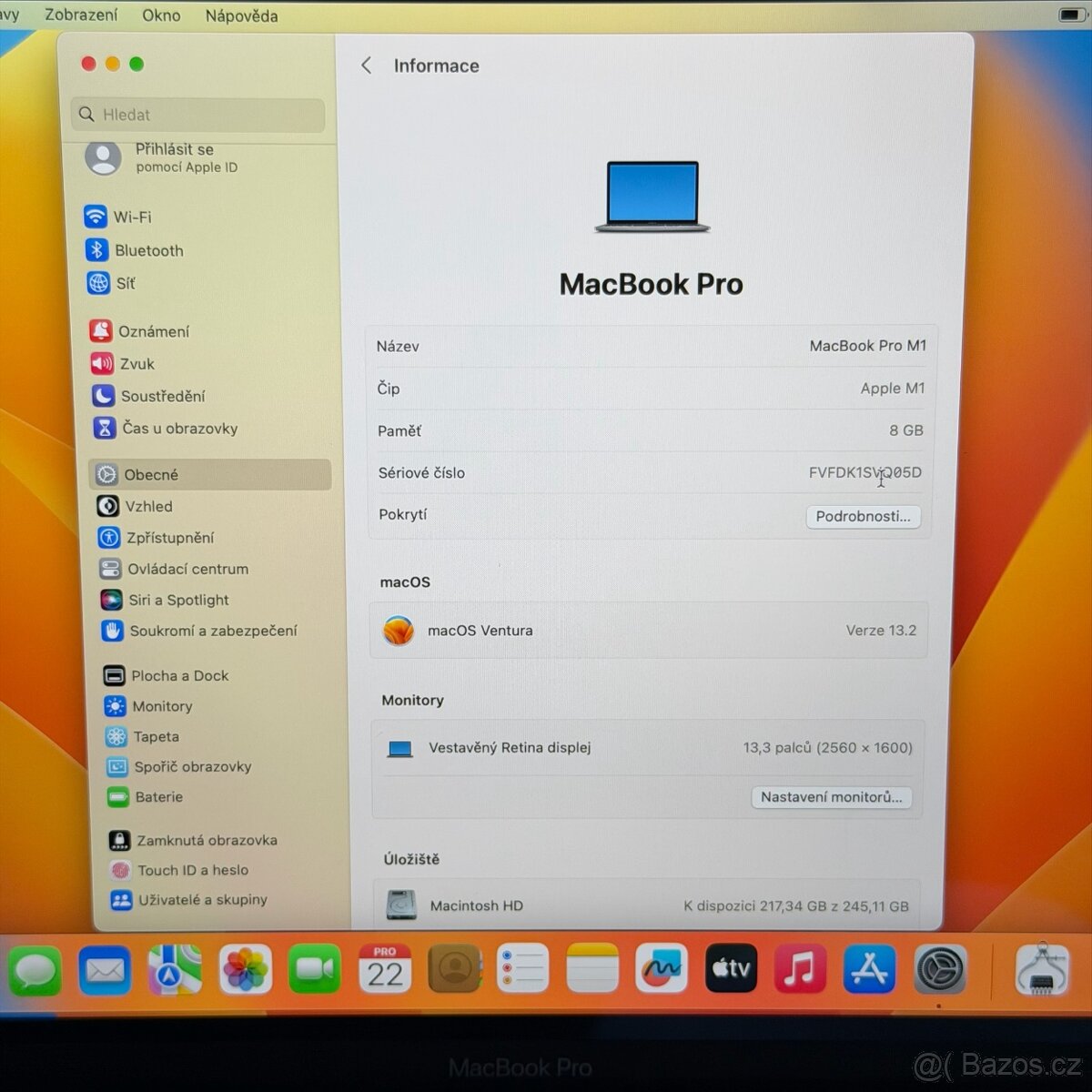 APPLE MACBOOK PRO 13” M1/8GB RAM/256GB,BATERIE 95% - 4