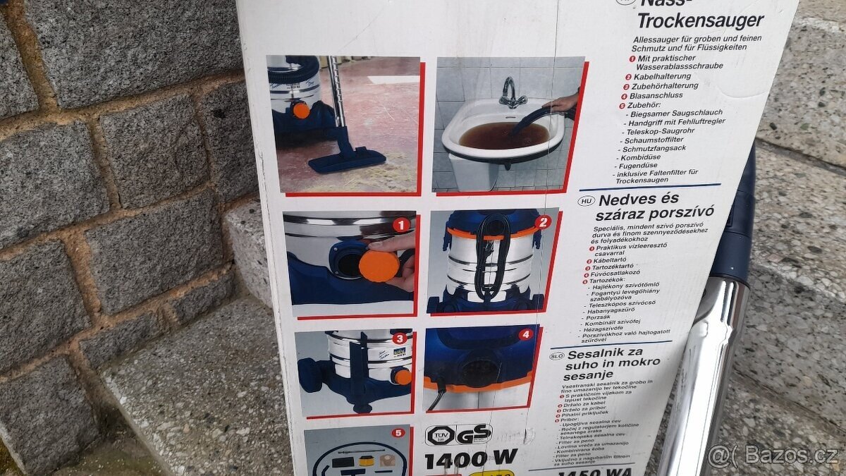 Průmyslový mokro suchý vysavač Royal Einhell 1400 W - 4