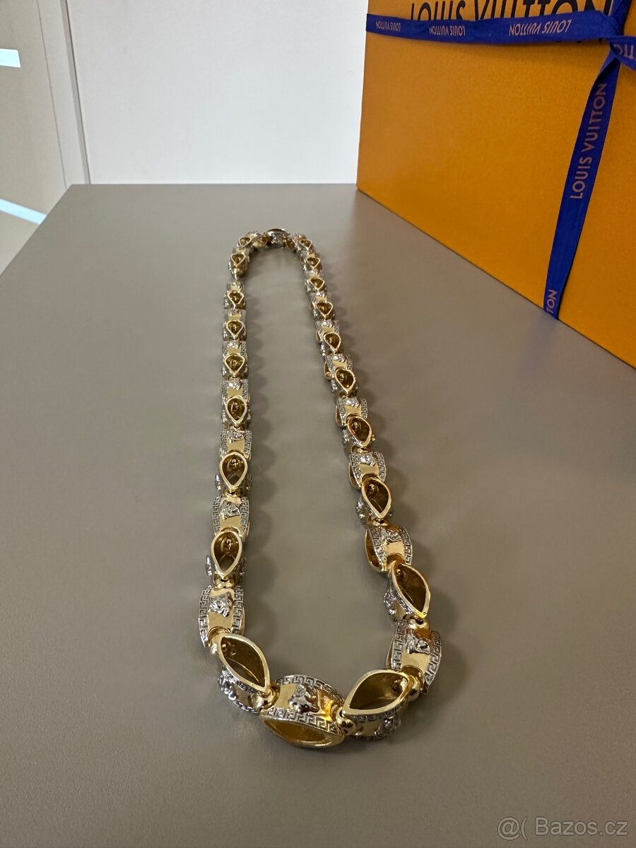 Pozlacený řetízek versace 14k 585 - 4