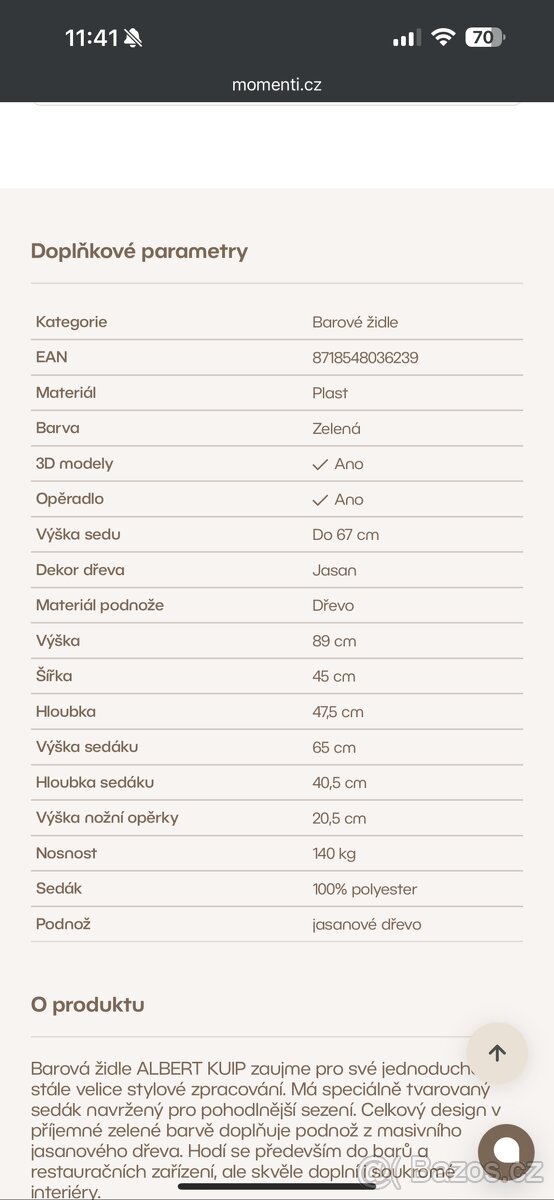 Barová židle A.Kuip - 4