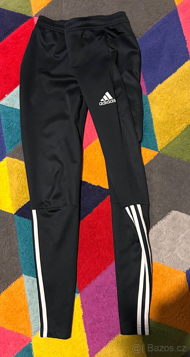 ADIDAS PÁNSKÉ SLIM STYLOVÉ BLACK TEPLÁKY M( M-L) - 4