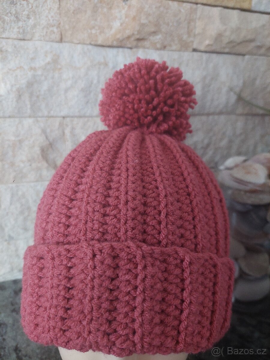 Čepice starorůžová - 4
