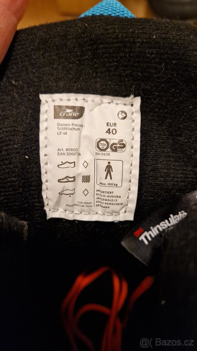 Lední brusle, 40, jako nové - 4