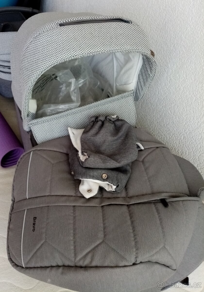 Kočárek Adamex,3.kombinace, šedý, čistý - 4