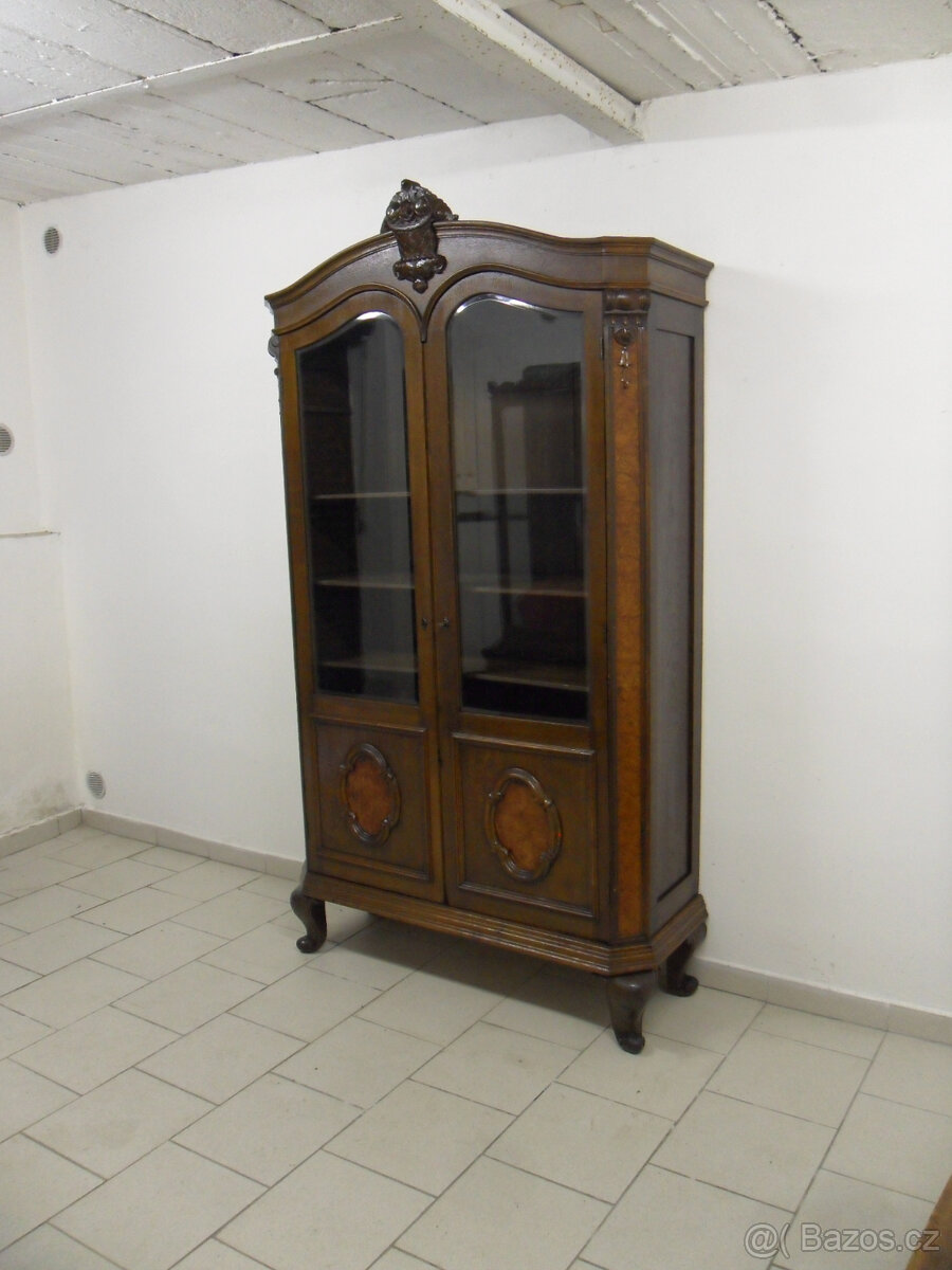 Starožitná knihovna, skleník, vitrína, skříň - 4