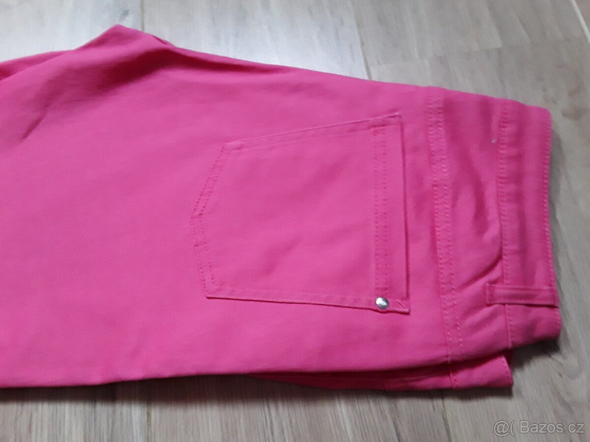 Růžové plátěné kalhoty ESMARA - 4