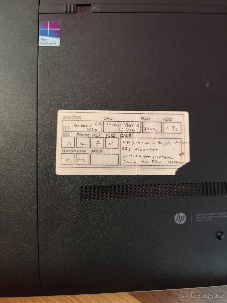 NTBK HP ProBook G1 470 - 4