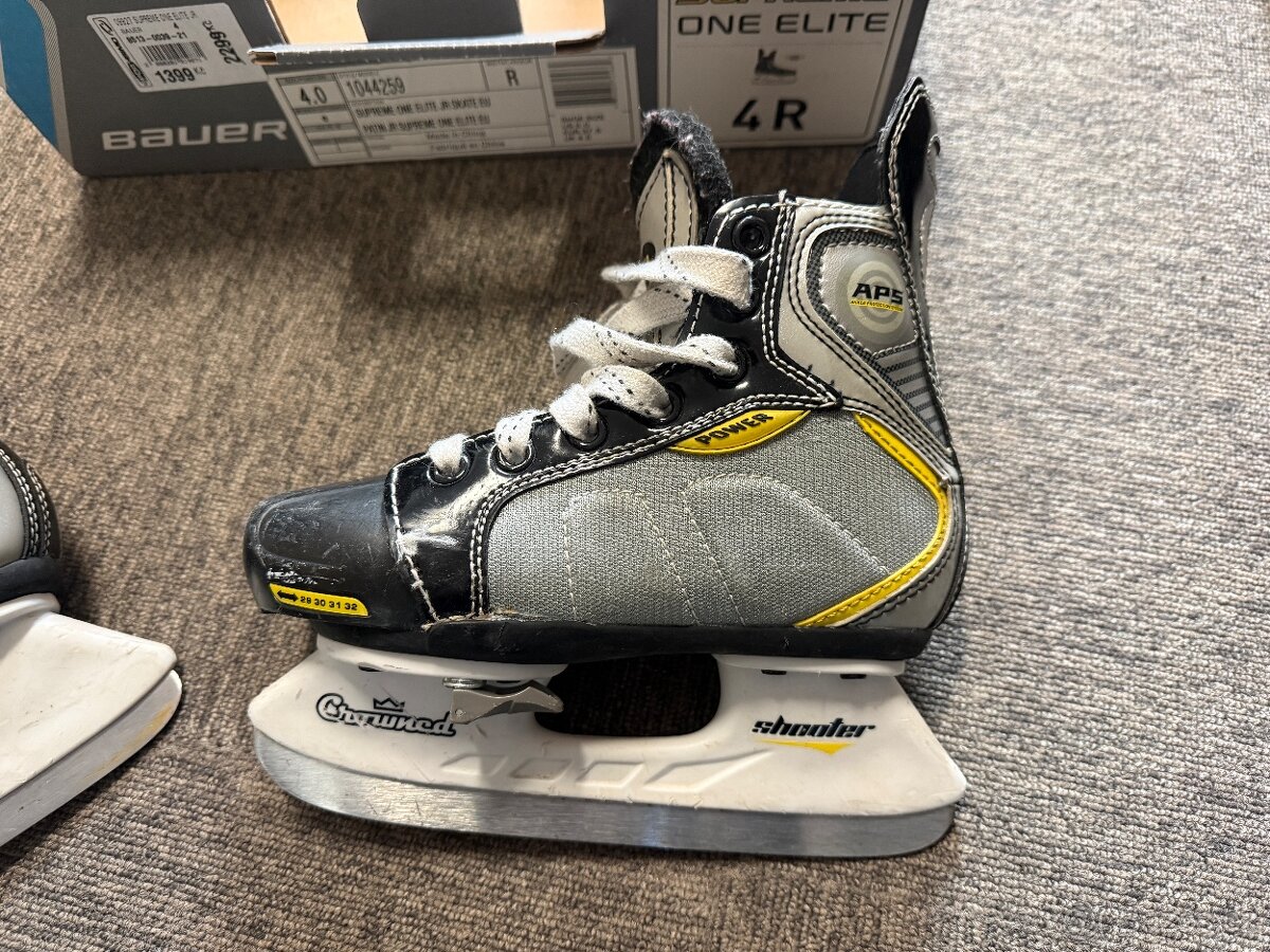 dětské brusle s pohyblivou špičkou BAUER EUR 37,5, US 5 - 4