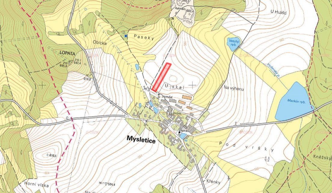 Pozemek, komerční, prodej, Mysletice, Jihlava - 4