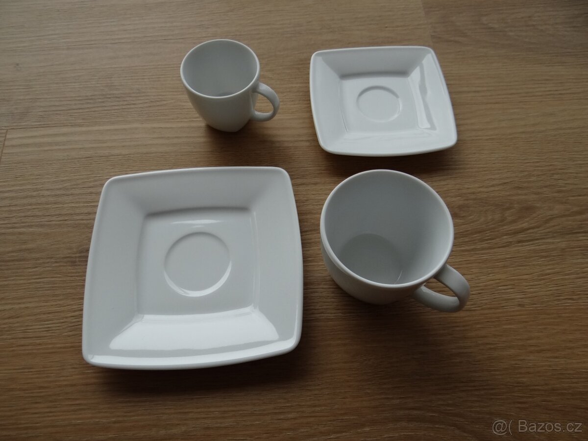Sada 2 porcelánových šálků s podšálky CreaTable - 4