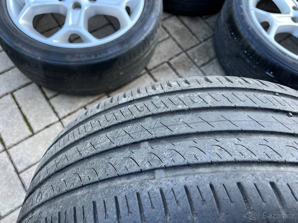 4x alu disky 5x108 R17, letní pneu - 4