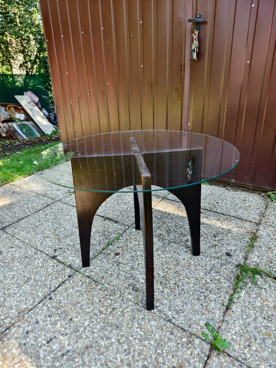 Unikátní starožitný konferenční stolek masiv - 4