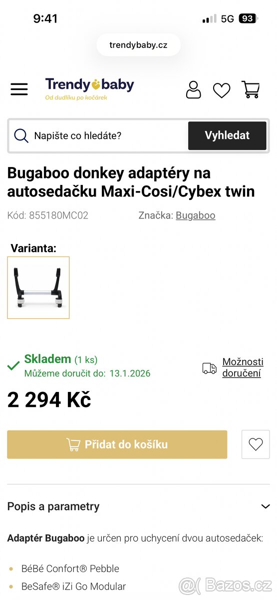 Bugaboo donkey adaptér na autosedačku Maxi-Cosi/Cybex - 4