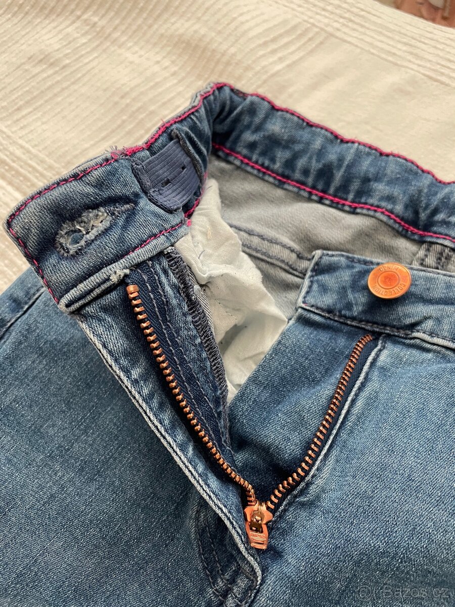 Dívčí skinny jeans, džíny 9-10 let - 4