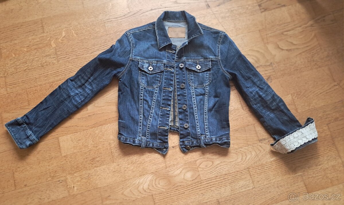 Dívčí džinová bunda vel. 34 / XS - 4