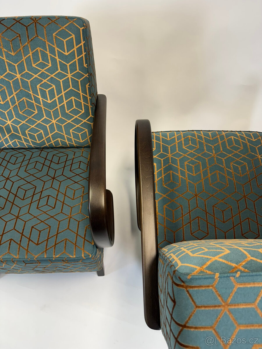 Luxusní křesla Halabala po kompletní renovaci 2ks - 4