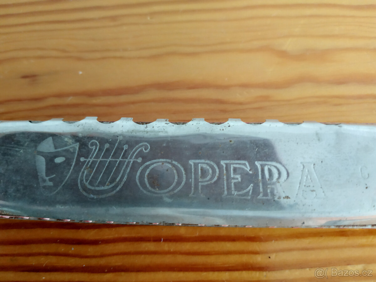 Retro foukací harmonika Opera, made in Czechoslovakia - 4
