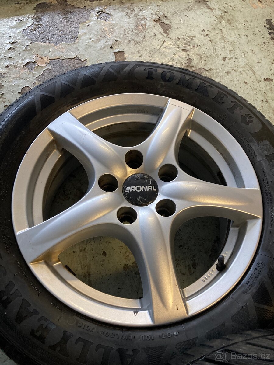 Litá kola RONAL 6.5J x 16H2 ET 45 + celoroční pneu Tomket - 4
