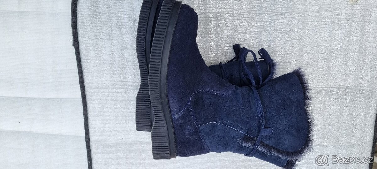 Nové nenošené dámské zimní semišové boty vel.38 - 4