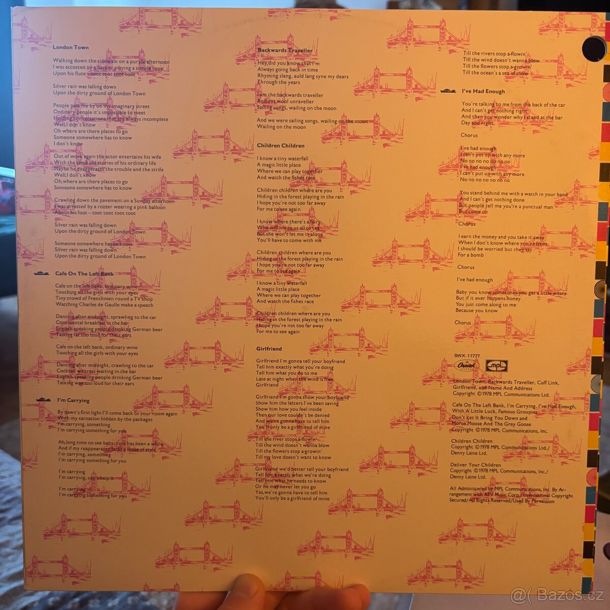 Wings — London Town. LP - 4