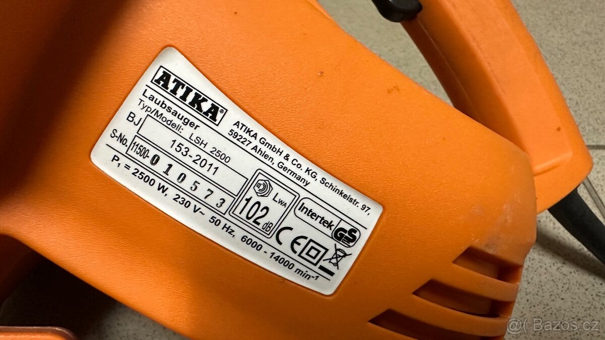 fukar/vysavač na listí Atika LSH 2500 - 4