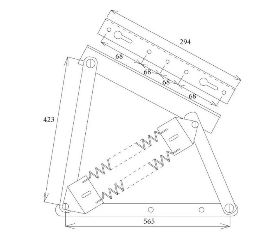 KNK Zvedací mechanismus pro postele velké KP 4 - 4