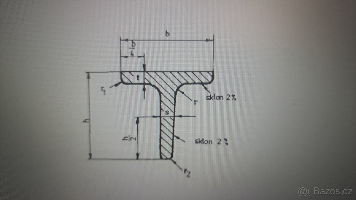Ocelový nosník I 140 mm + T profil 40x40 mm - 4