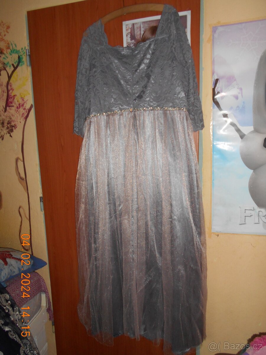 společenské, plesové šaty, vel. cca 52/54? - 4