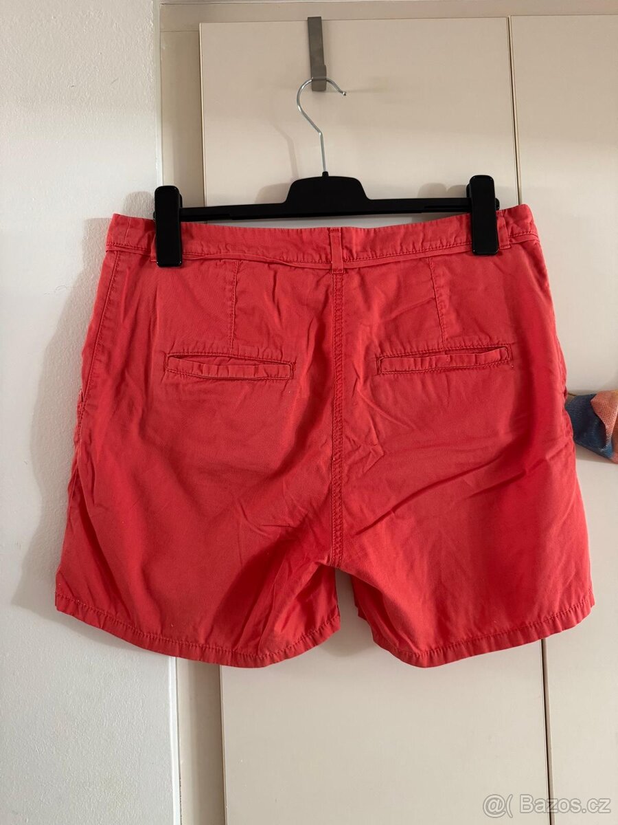 Červené plátěné kraťasy, H&M, vel. 40 - 4