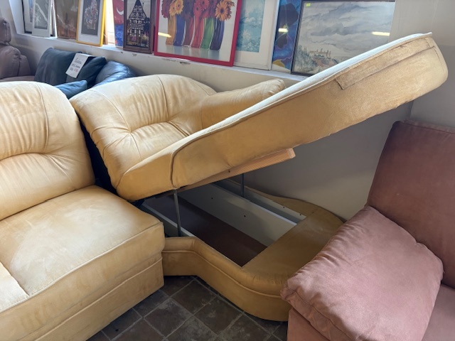 sedačka rohová žlutá - 4