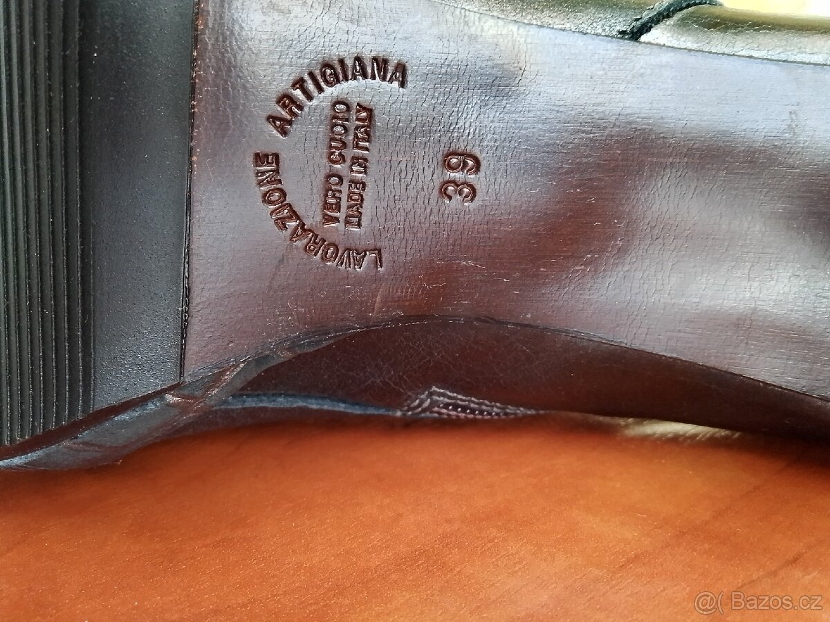 Dámské kožené kozačky 39+38 - 4