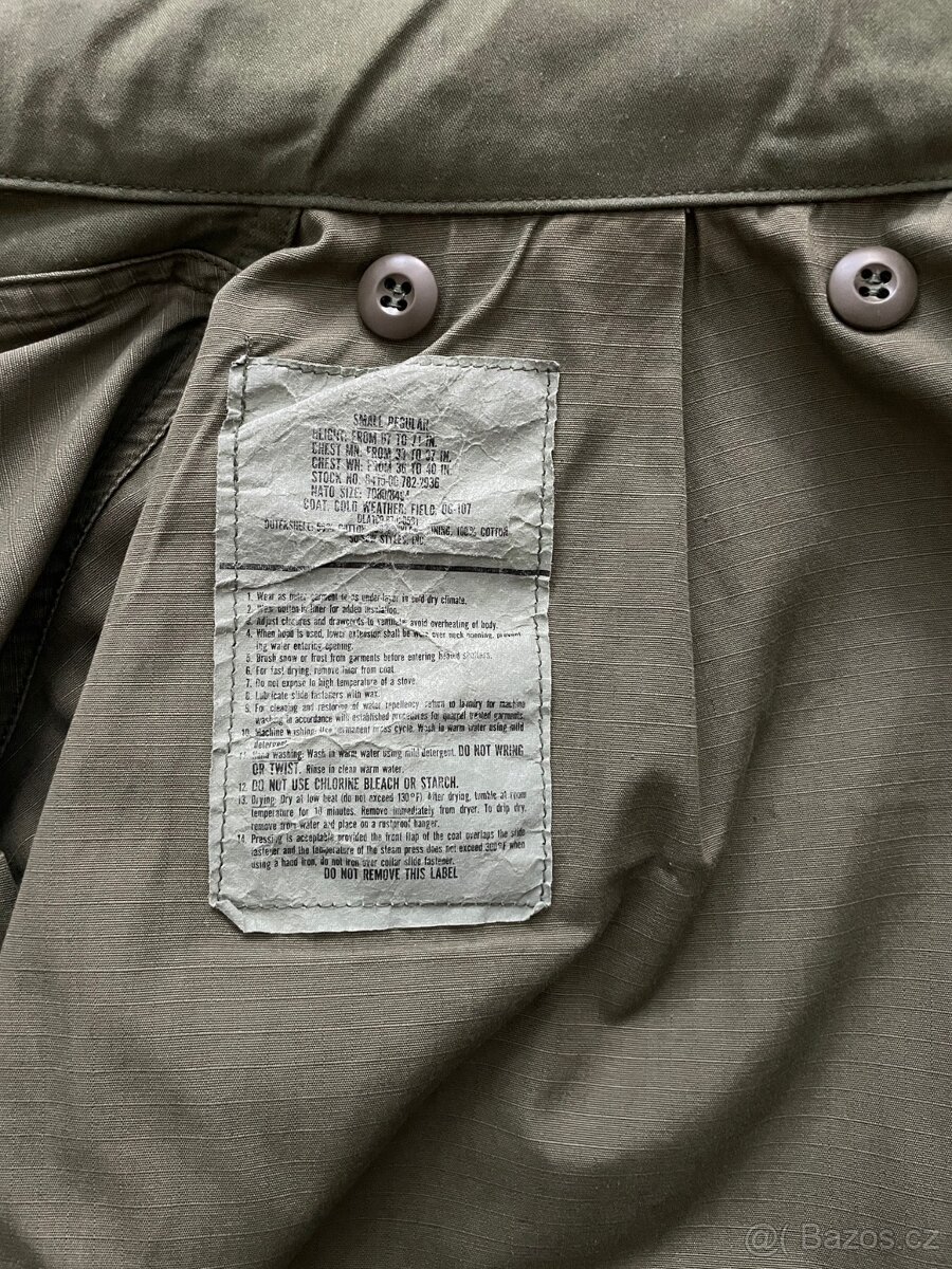 Bunda US M65 ZELENÁ originál (Small Regular) - 4