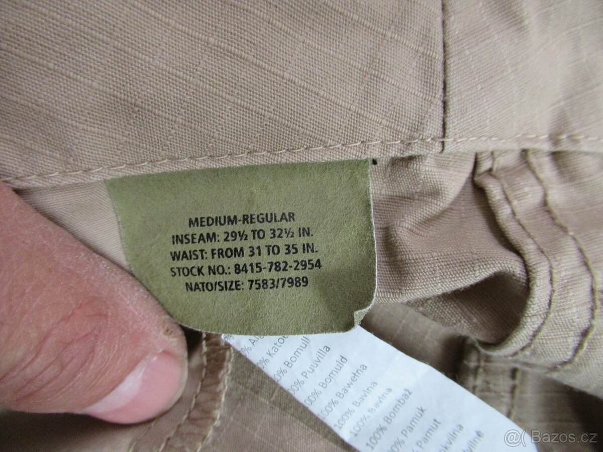 vojenské kalhoty US BDU R/S Medium Regular - 4