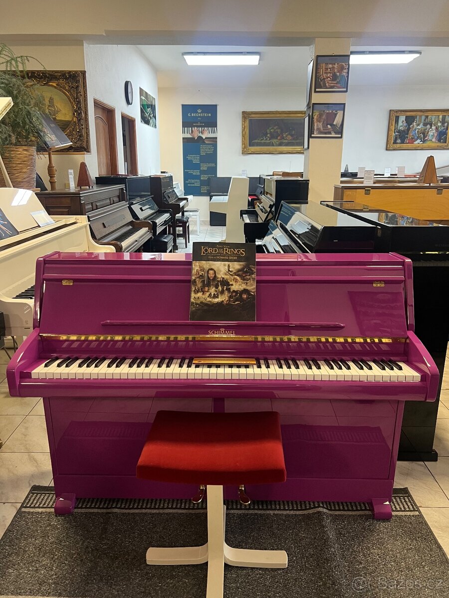 Růžové piano Schimmel se zárukou 2 roky, doprava zdarma - 4