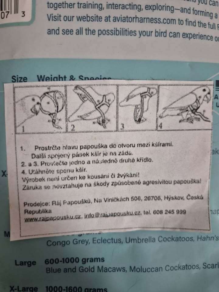 Kšíry na papoušky AVIATOR - 4